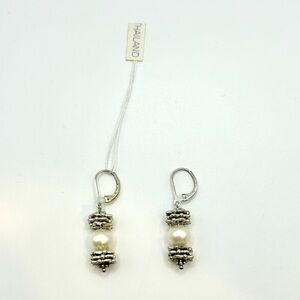 Sterling Silver 925 Freshwater Pearl Drop Earrings | Thai Artisan
